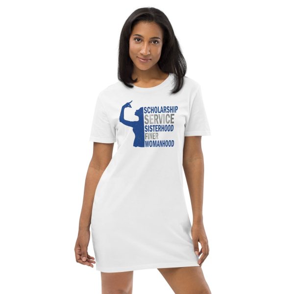Zeta Phi Beta Hand Sign Principles T-Shirt Dress on Sale